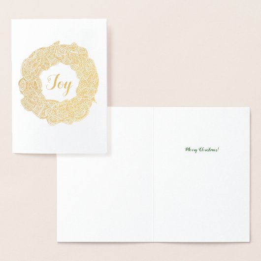Carte Dorée Wreath de Noël (Affichage)