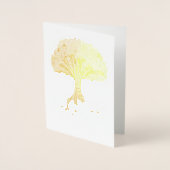 Carte Dorée Yggdrasil Arbre Norse Mythologie Aquarelle (Devant)