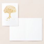 Carte Dorée Yggdrasil Arbre Norse Mythologie Aquarelle (Affichage)