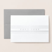Carte Dorée Your Custom Text & Modern Stripes (Devant avec enveloppe)