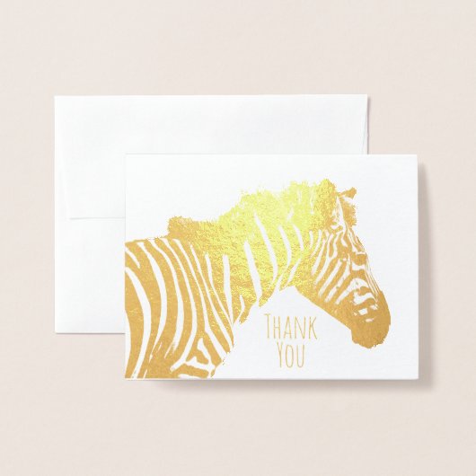 Carte Dorée Zebra All Occasion Blank Gold (Devant avec enveloppe)