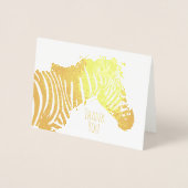 Carte Dorée Zebra All Occasion Blank Gold (Devant)