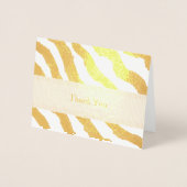 Carte Dorée Zebra Stripes Merci (Devant)
