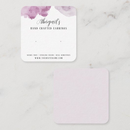 Carte d'oreille aquarelle (Devant / Derrière)