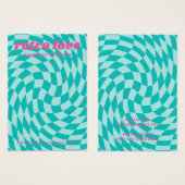 Carte d'oreille bleu aqua (Devant & derrière)