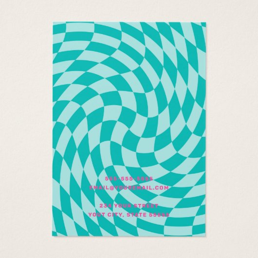 Carte d'oreille bleu aqua (Dos)