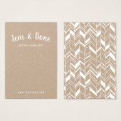 Carte d'oreille du concepteur de bijoux Kraft blan (Devant & derrière)