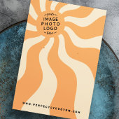 Carte d'oreille du logo du soleil orange