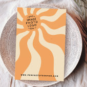 Carte d'oreille du logo du soleil orange