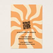 Carte d'oreille du logo du soleil orange (Dos)