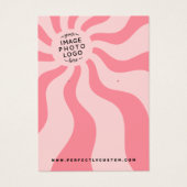 Carte d'oreille du logo du soleil rose tourbillon  (Devant)