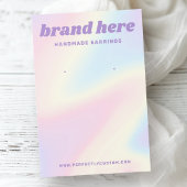 Carte d'oreille en violet pastel rétro