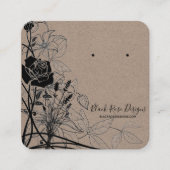 carte d'oreille florale noire (Devant)