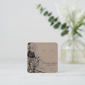 carte d'oreille florale noire (Debout devant)