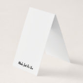 Carte D'Oreille Fold-Over Personnalisée, Logo En B (Dos)