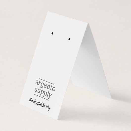 Carte D'Oreille Fold-Over Personnalisée, Logo En B (Devant)