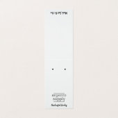 Carte D'Oreille Fold-Over Personnalisée, Logo En B (Extérieur déplié)