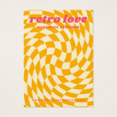 Carte d'oreille jaune tourbillon rétro (Devant)