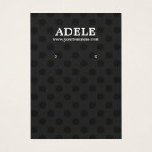 Carte d'oreille minimaliste Elegant Black Grey Dot (Devant)