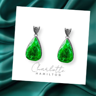 Carte d'oreille moderne personnalisée Nom Gris Ton