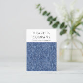 Carte d'oreille motif denim bleu moderne (Debout devant)