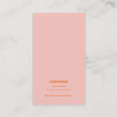 Carte d'oreille orange et rose rétro (Dos)