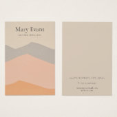 Carte d'oreille Pastel pour montagnes plates (Devant & derrière)