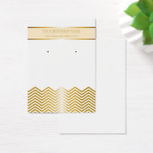 Carte d'oreille personnalisée Cream Gold Chevron (Bureau)