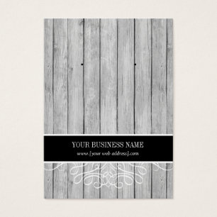 Carte d'oreille personnalisée en bois rustique noi