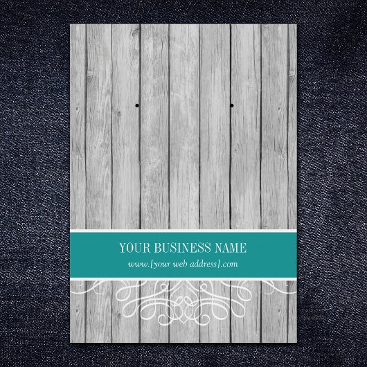 Carte d'oreille personnalisée en bois rustique tur