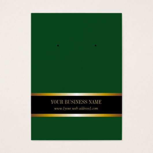 Carte d'oreille personnalisée en or noir foncé (Devant)