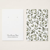 Carte d'oreille personnalisée Feuille de l'aquarel (Devant & derrière)