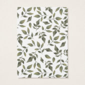 Carte d'oreille personnalisée Feuille de l'aquarel (Dos)