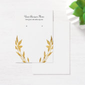 Carte d'oreille personnalisée Feuille d'or (Bureau)