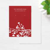 Carte d'oreille personnalisée Fleurs blanches roug (Bureau)