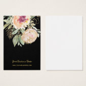 Carte d'oreille personnalisée Fleurs d'aquarelle r (Devant & derrière)