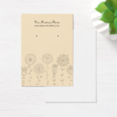 Carte d'oreille personnalisée Fleurs de crème (Bureau)