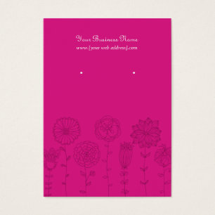 Carte d'oreille personnalisée Fleurs moisissures r