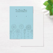 Carte d'oreille personnalisée Fleurs Mood Bleu Cla (Bureau)