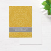 Carte d'oreille personnalisée Gold Grey Damask (Bureau)