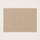 Carte d'oreille personnalisée Kraft Elegant Script (Dos)