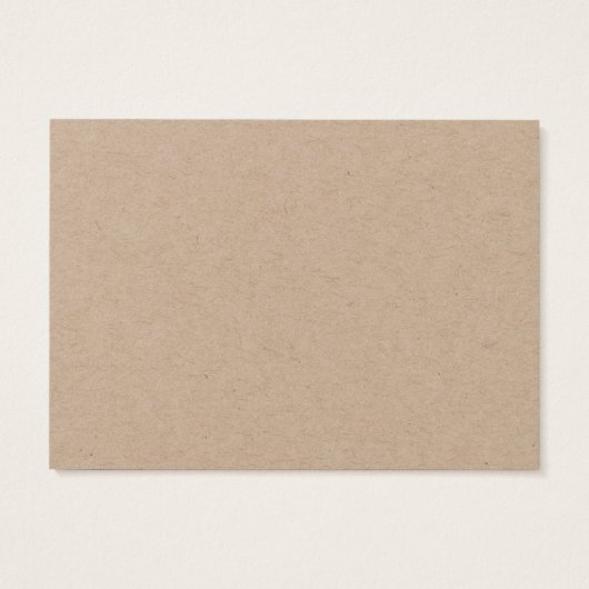 Carte d'oreille personnalisée Kraft Elegant Script (Dos)