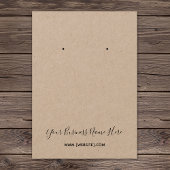 Carte d'oreille personnalisée Kraft Elegant Script