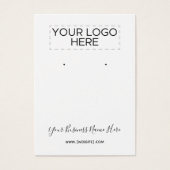 Carte d'oreille personnalisée Logo Elegant Script (Devant)