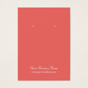 Carte d'oreille personnalisée simple Coral Plain
