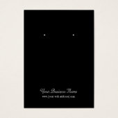 Carte d'oreille personnalisée simple en noir (Devant)