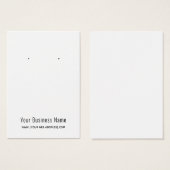 Carte d'oreille personnalisée simple et moderne (Devant & derrière)