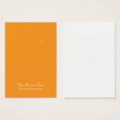 Carte d'oreille personnalisée simple et orange (Devant & derrière)