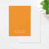Carte d'oreille personnalisée simple et orange (Bureau)