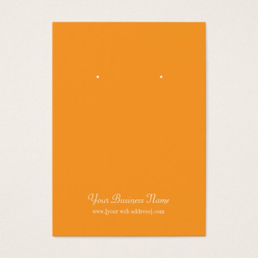 Carte d'oreille personnalisée simple et orange (Devant)